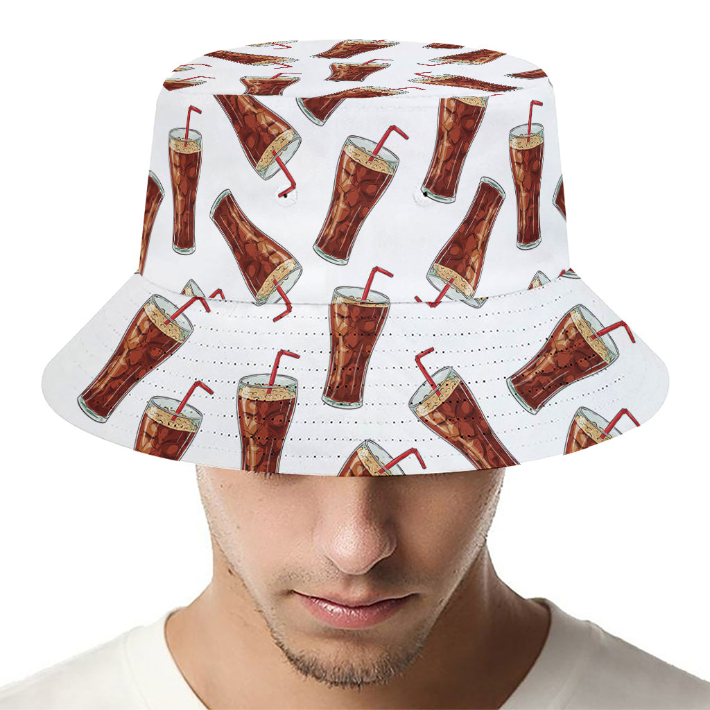 Cola Pattern Print Bucket Hat