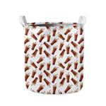 Cola Pattern Print Collapsible Laundry Basket