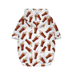 Cola Pattern Print Dog Zip Up Hoodie