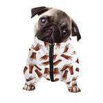 Cola Pattern Print Dog Zip Up Jacket