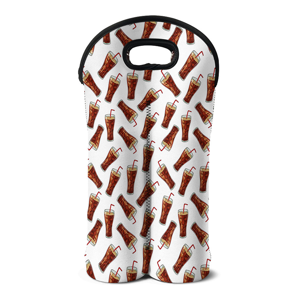 Cola Pattern Print Double Neoprene Wine Tote