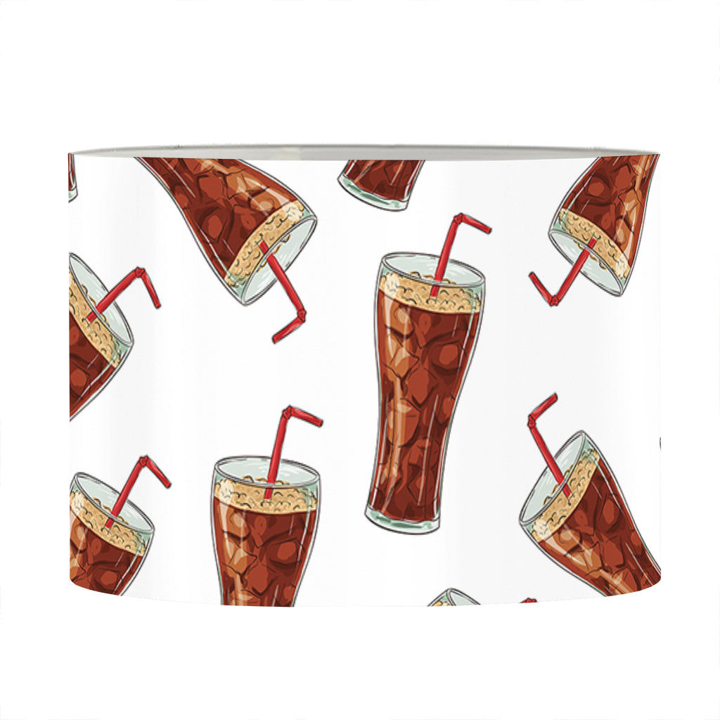 Cola Pattern Print Drum Lamp Shade