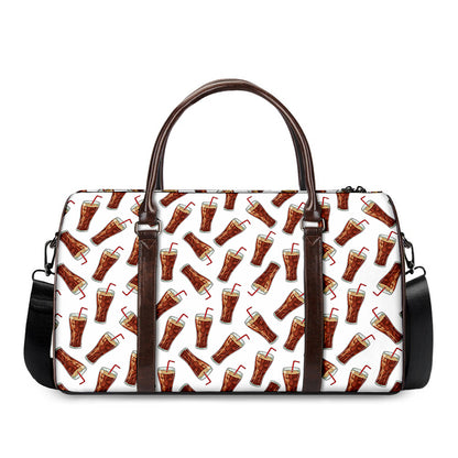 Cola Pattern Print Duffle Bag