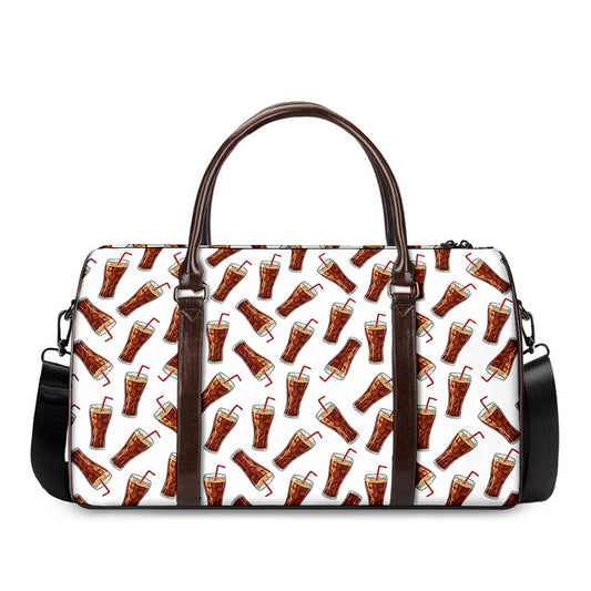 Cola Pattern Print Duffle Bag