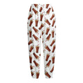 Cola Pattern Print Fleece Lined Knit Pants