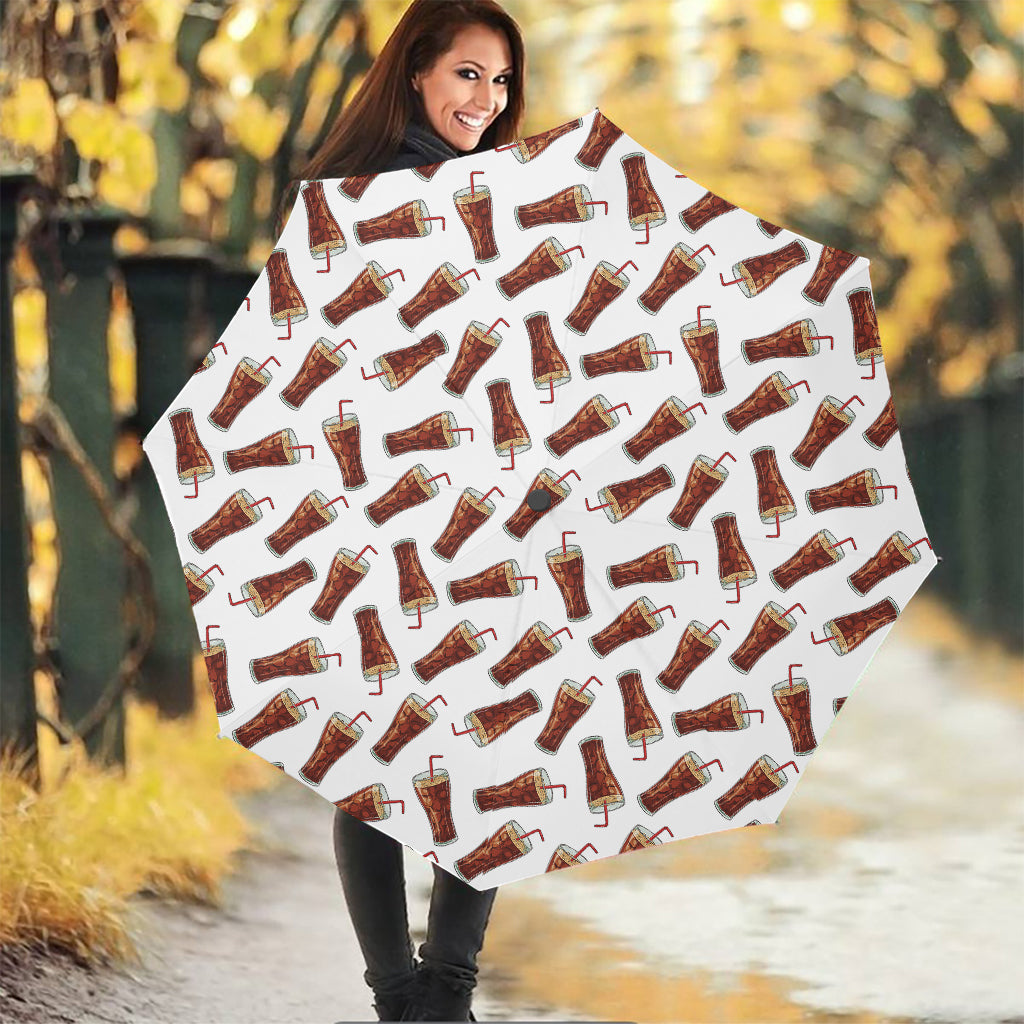 Cola Pattern Print Foldable Umbrella