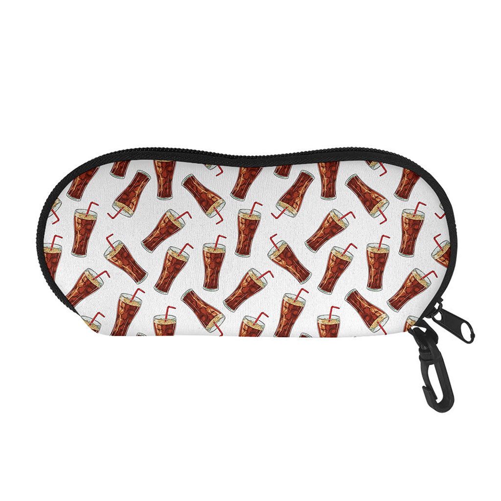 Cola Pattern Print Glasses Case