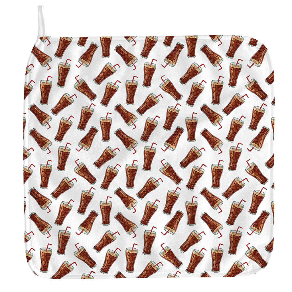 Cola Pattern Print Hand Towel
