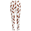 Cola Pattern Print High-Waisted Pocket Leggings