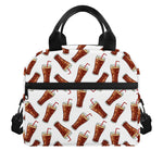 Cola Pattern Print Insulated Lunch Bag