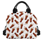 Cola Pattern Print Insulated Lunch Bag