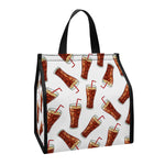 Cola Pattern Print Insulated Lunch Tote