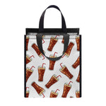 Cola Pattern Print Insulated Lunch Tote