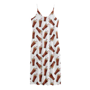 Cola Pattern Print Jersey Midi Cami Dress