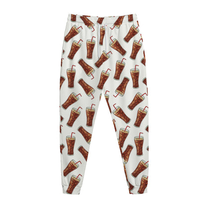 Cola Pattern Print Jogger Pants
