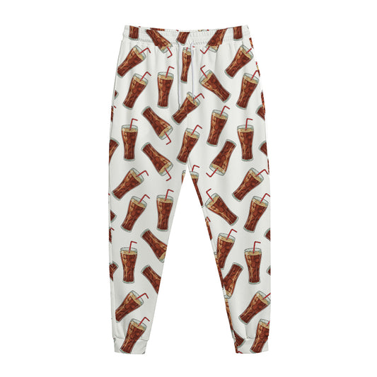 Cola Pattern Print Jogger Pants