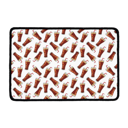 Cola Pattern Print Kitchen Mat