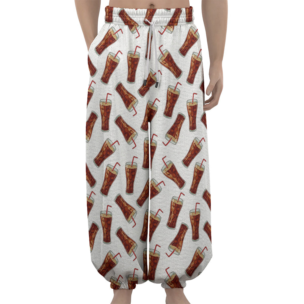 Cola Pattern Print Lantern Pants