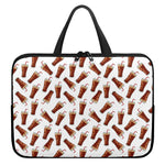 Cola Pattern Print Laptop Sleeve With Handle