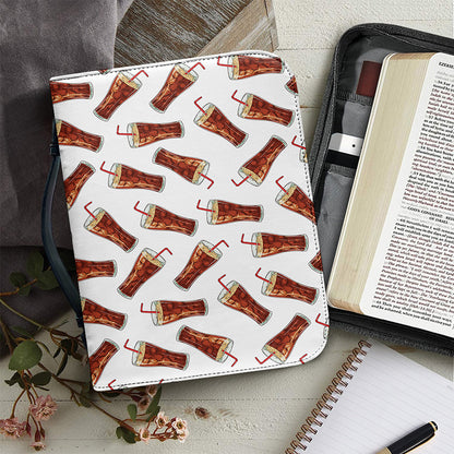 Cola Pattern Print Leather Bible Cover
