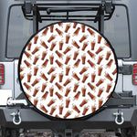 Cola Pattern Print Leather Spare Tire Cover