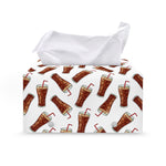 Cola Pattern Print Leather Tissue Box Cover