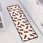 Cola Pattern Print Long Kitchen Mat