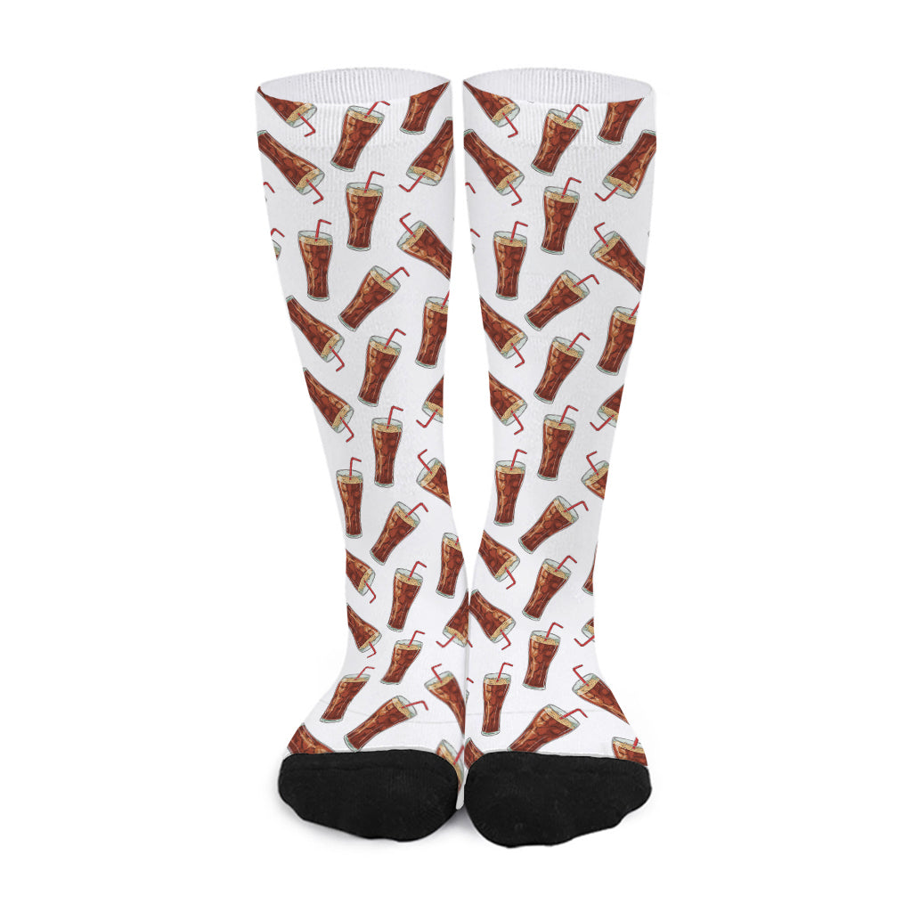 Cola Pattern Print Long Socks