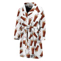 Cola Pattern Print Men's Bathrobe