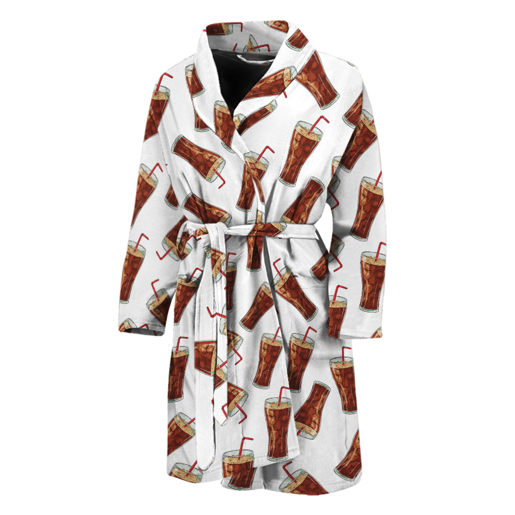 Cola Pattern Print Men's Bathrobe