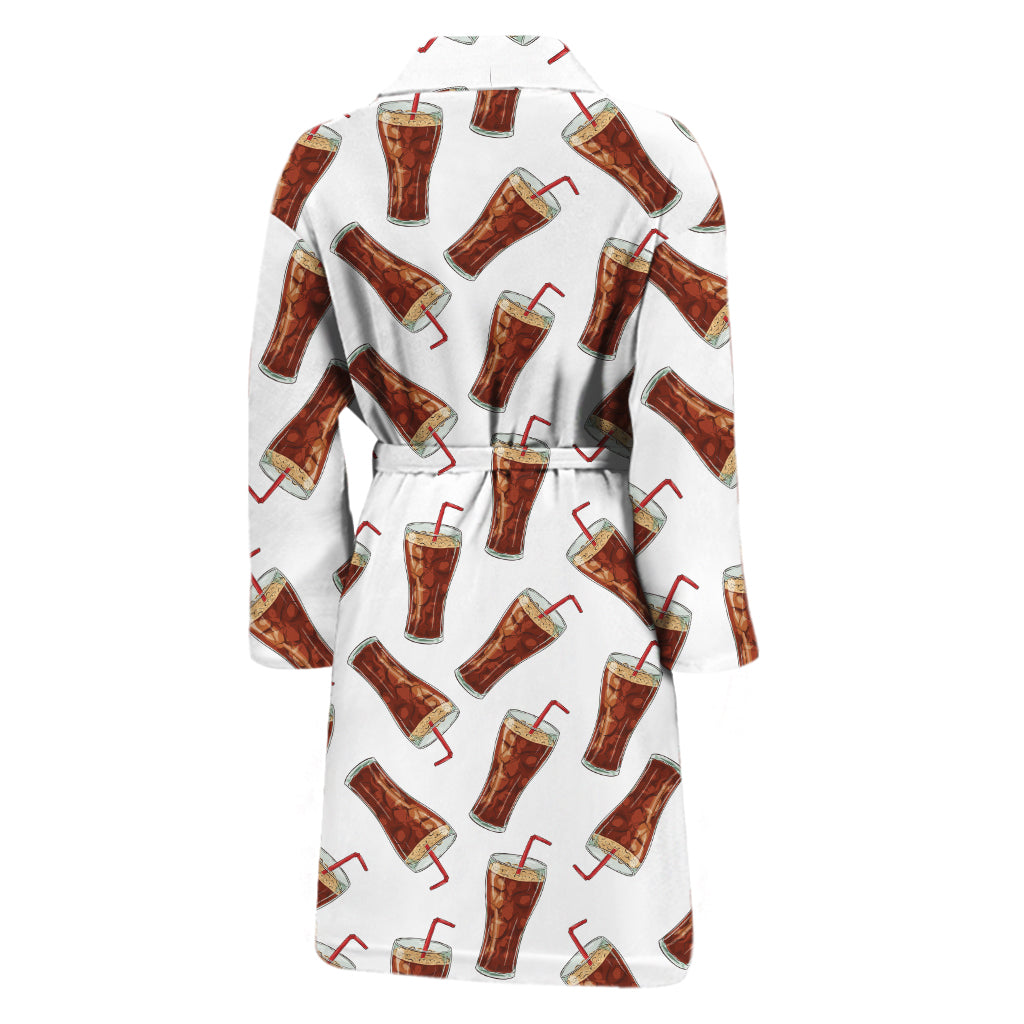 Cola Pattern Print Men's Bathrobe