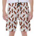Cola Pattern Print Men's Beach Shorts