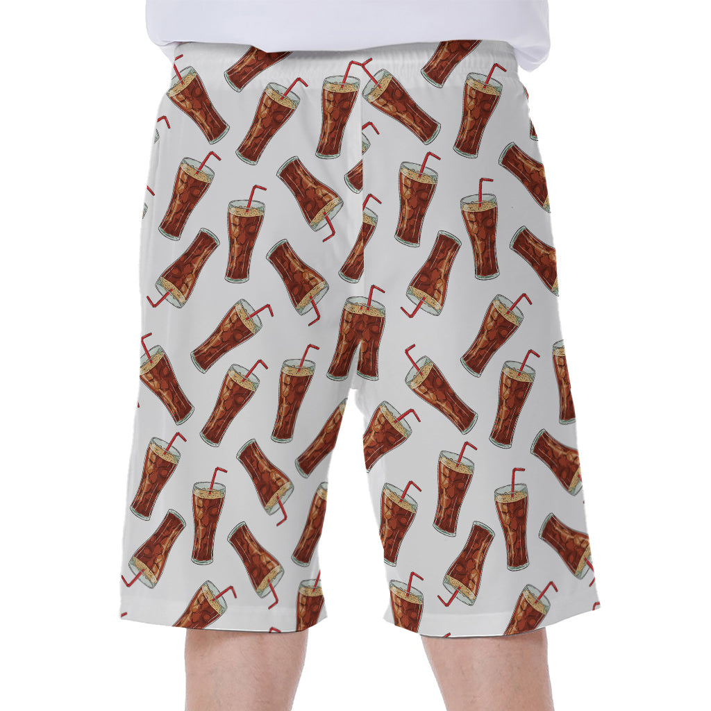 Cola Pattern Print Men's Beach Shorts