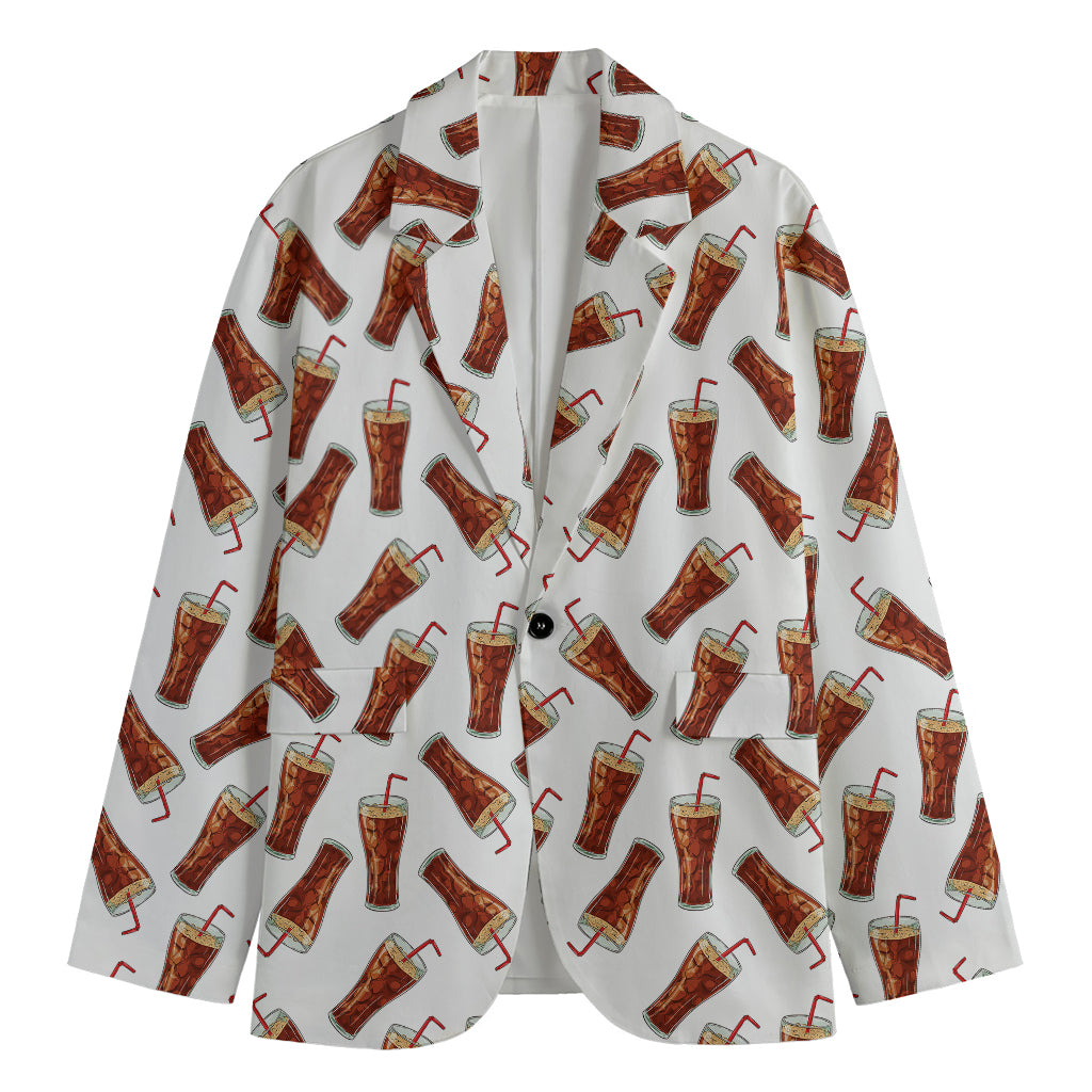 Cola Pattern Print Men's Blazer