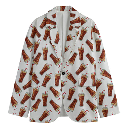 Cola Pattern Print Men's Blazer