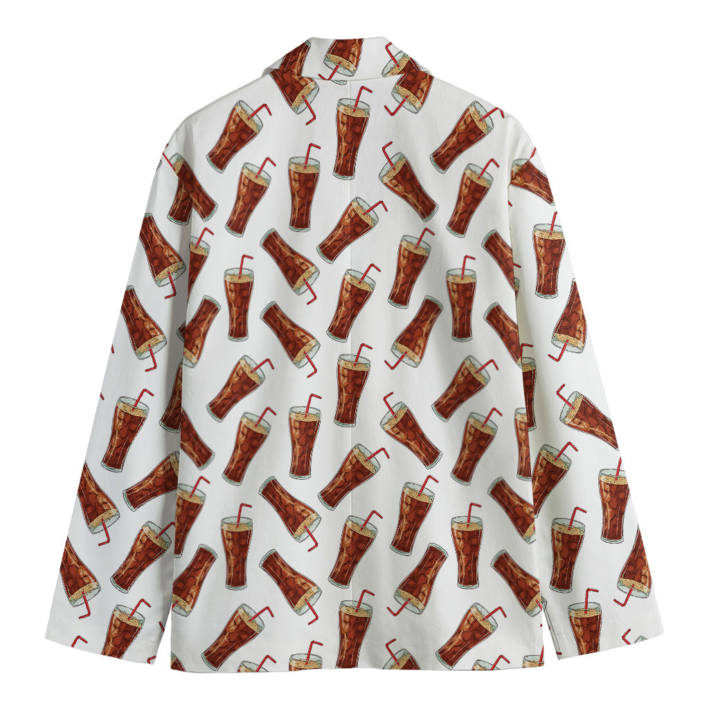 Cola Pattern Print Men's Blazer