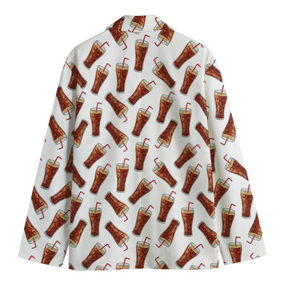 Cola Pattern Print Men's Blazer