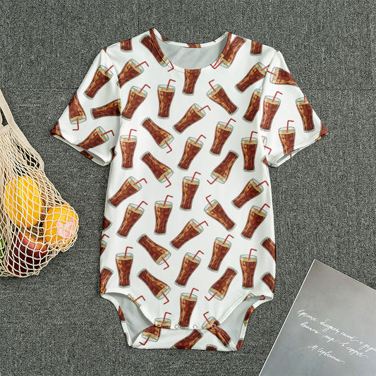 Cola Pattern Print Men's Bodysuit