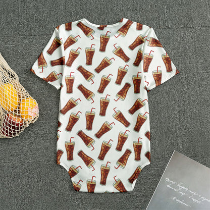 Cola Pattern Print Men's Bodysuit