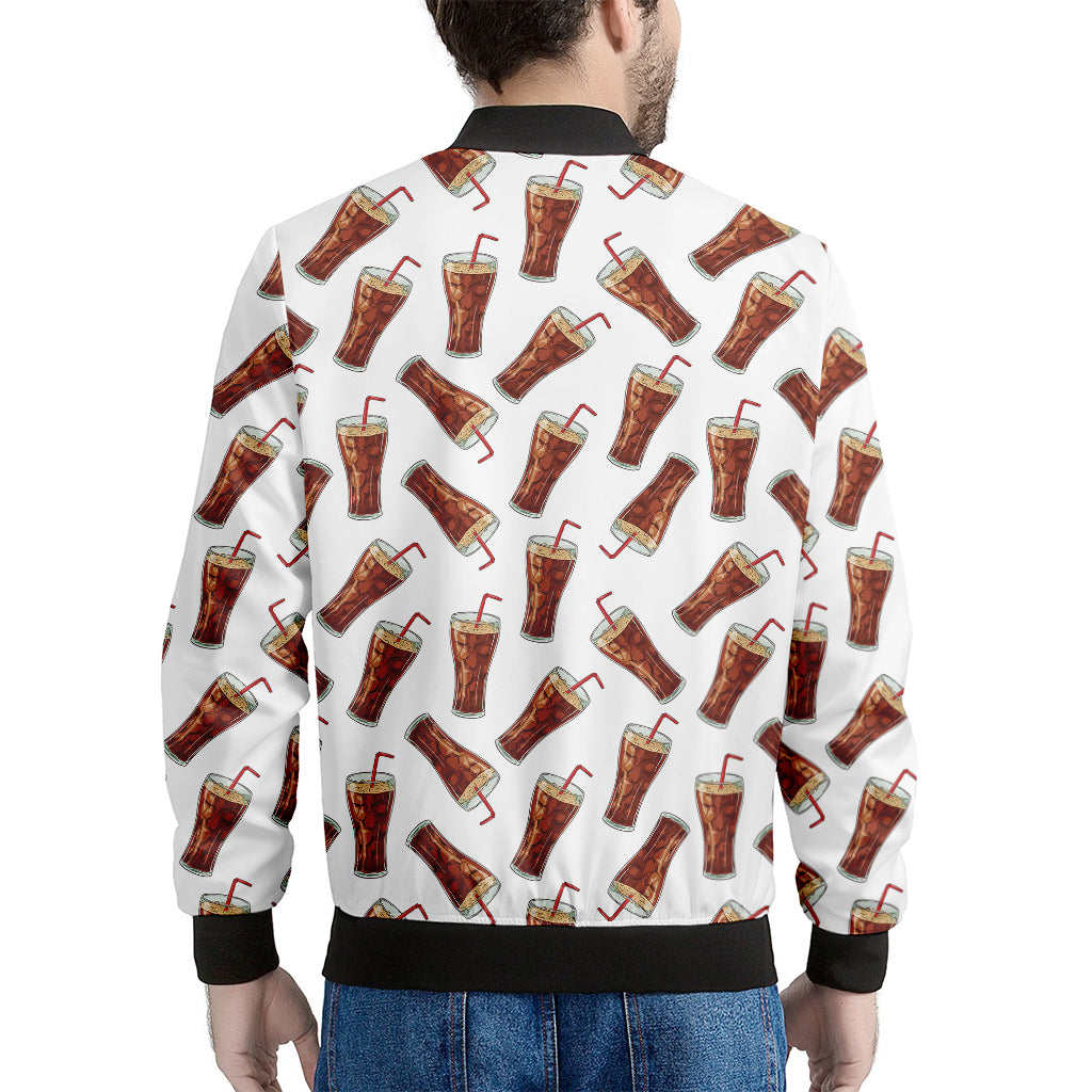 Cola Pattern Print Men's Bomber Jacket