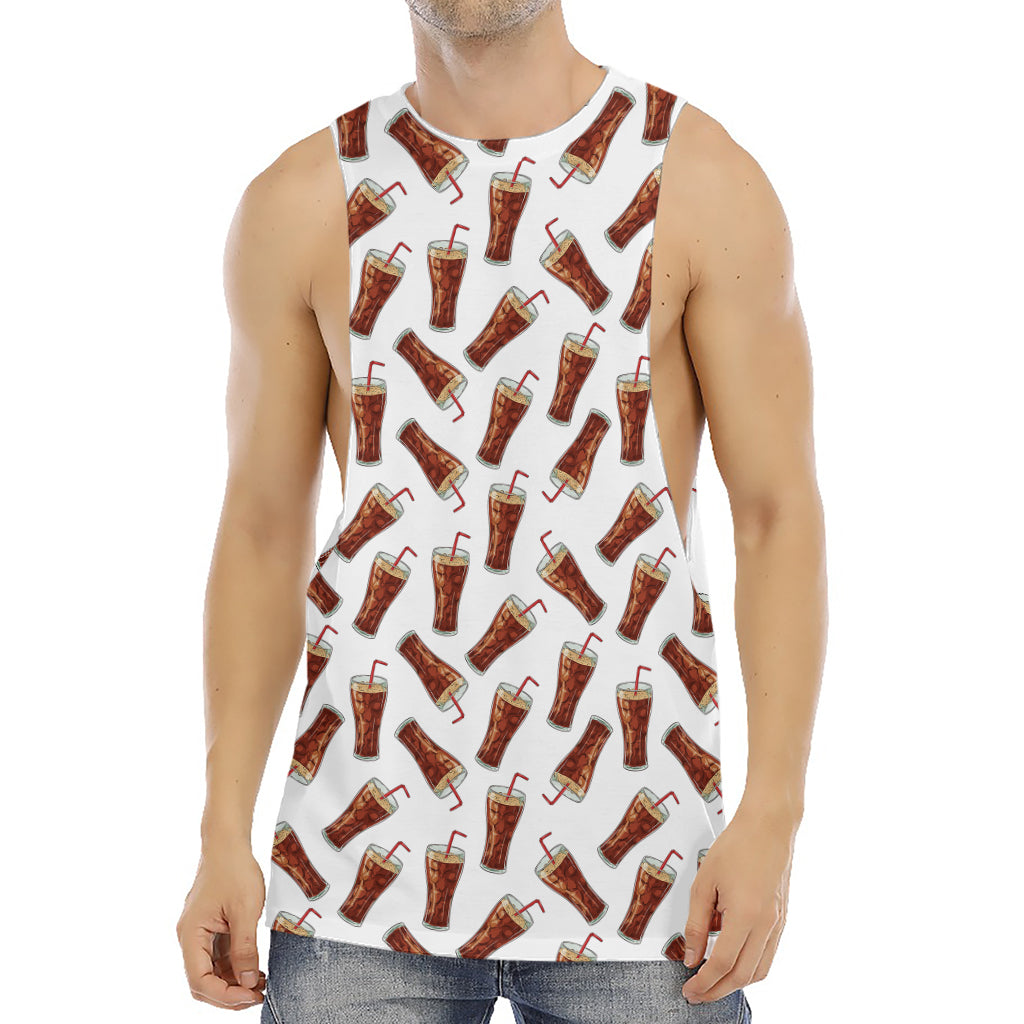 Cola Pattern Print Men's Muscle Tank Top