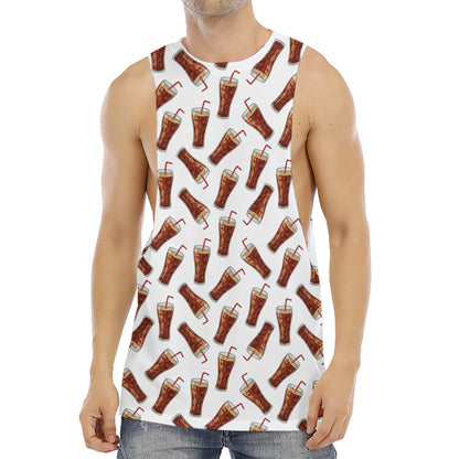 Cola Pattern Print Men's Muscle Tank Top