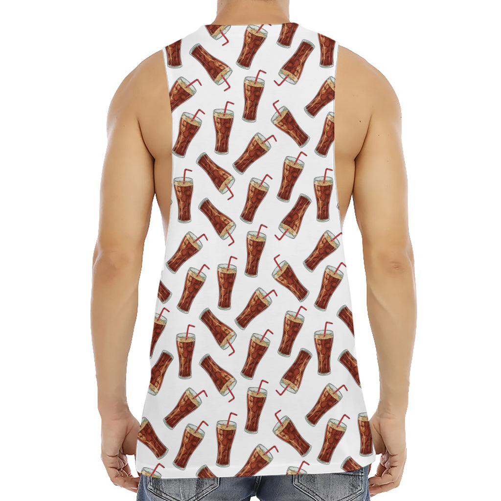 Cola Pattern Print Men's Muscle Tank Top