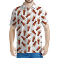 Cola Pattern Print Men's Polo Shirt