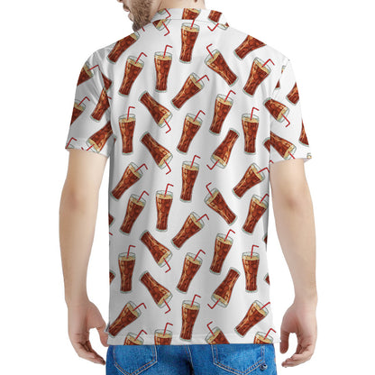 Cola Pattern Print Men's Polo Shirt