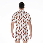 Cola Pattern Print Men's Rompers