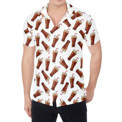 Cola Pattern Print Men's Shirt