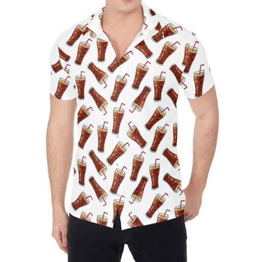 Cola Pattern Print Men's Shirt