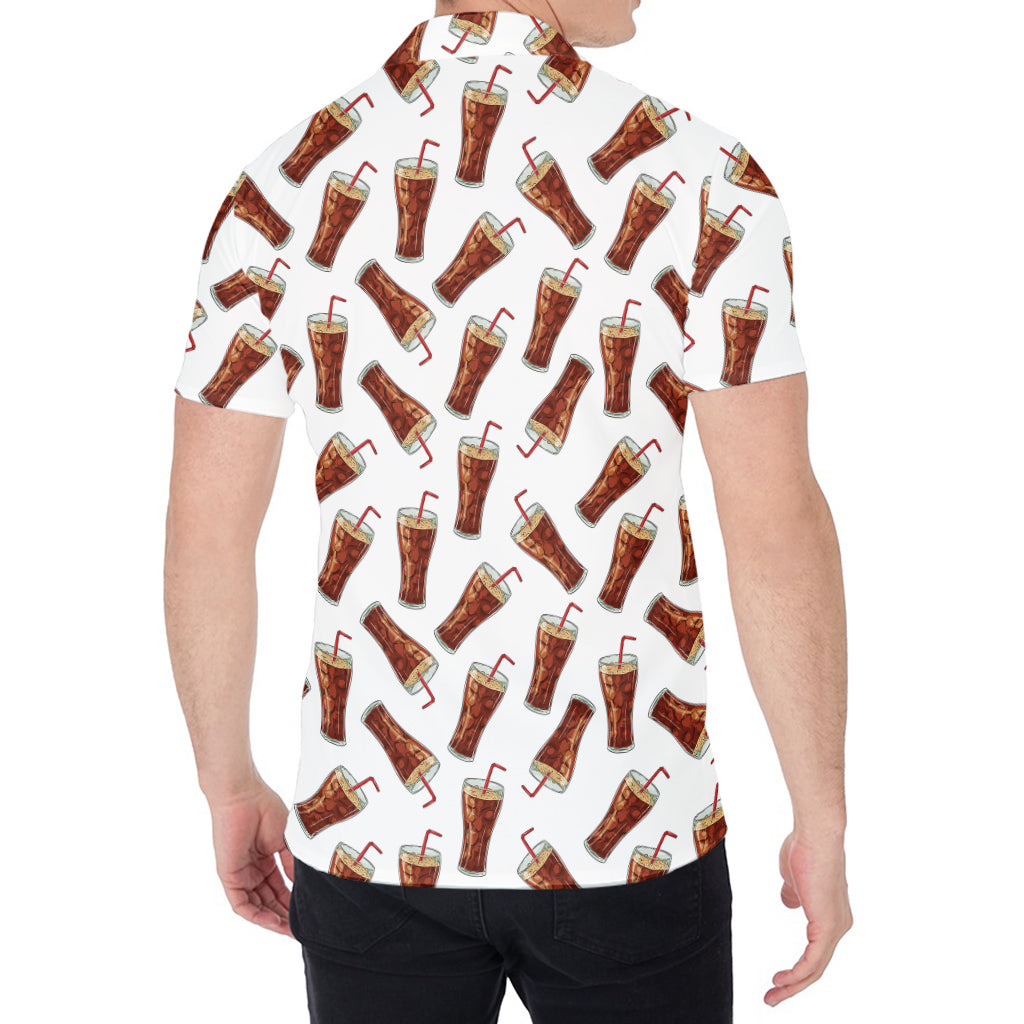 Cola Pattern Print Men's Shirt
