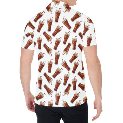 Cola Pattern Print Men's Shirt